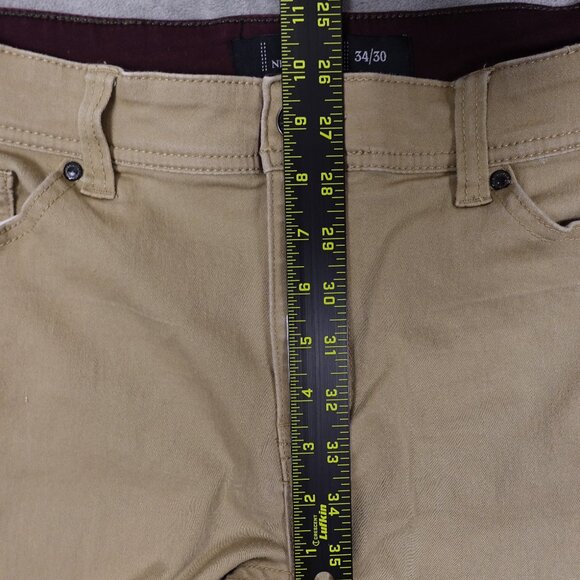 Nick Danger jeans tapered slim men's 34x30 tan five pocket - Picture 4 of 11